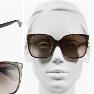 Gucci 57mm Gradient Square Sunglasses